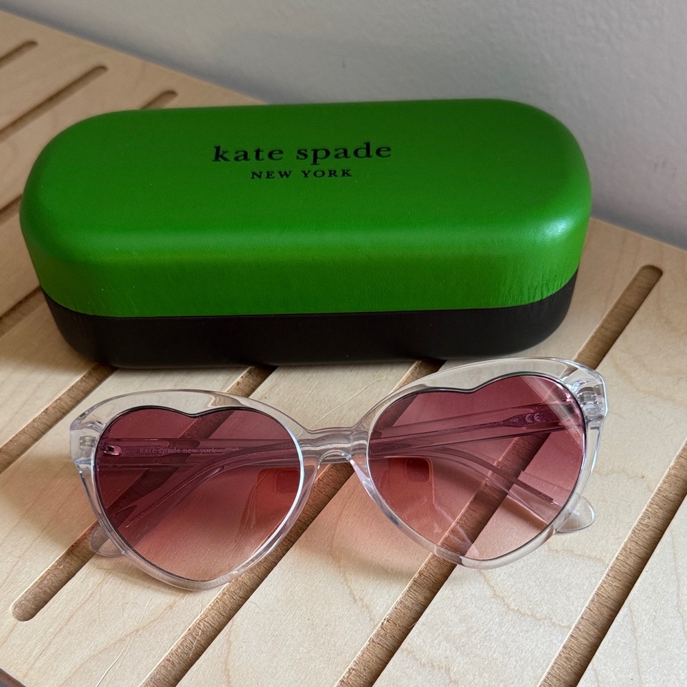Kate Spade Heart Sunglasses with Pink Lenses